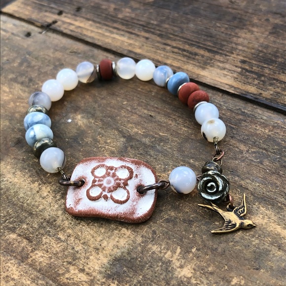 Ceramic Gemstone Bracelet - Picture 1 of 7